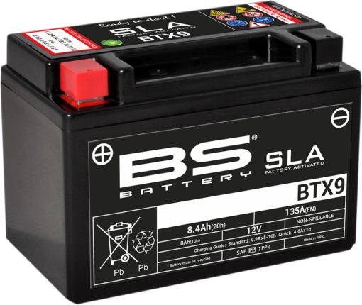 BS Battery Batteria BTX9 per Moto